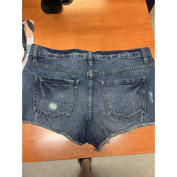 Free People Button Fly Denim Jean Shorts Size 27 - Picture 2 of 5